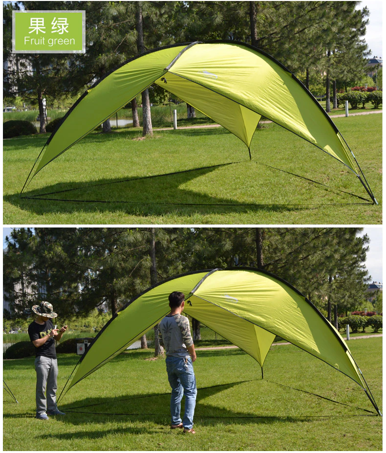 Cheap Goat Tents Camping Picnic 4.8*4.8*4.8*2m 3Side Tent Sandy Beach Sunshade Waterproof Portable Fishing Canopy Gazebos Sun Shelter   